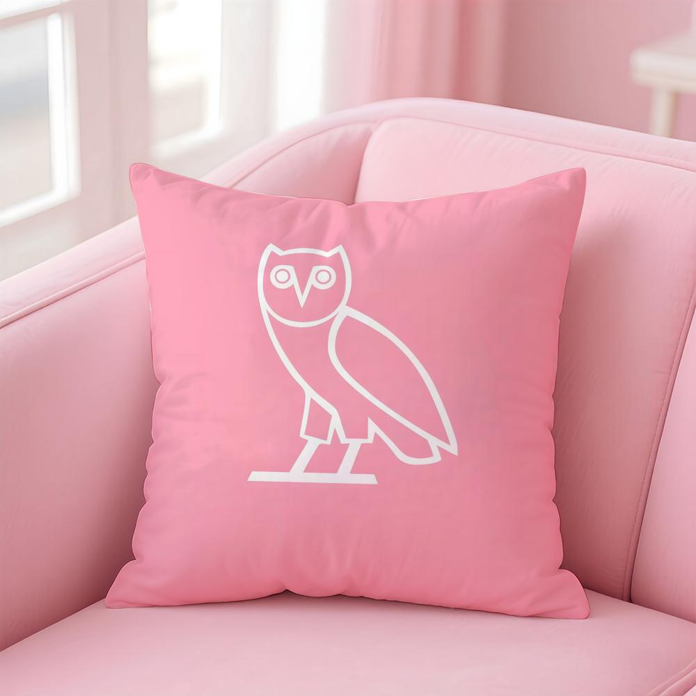 Octobers Very OwnO Owls OVO Cushion Cover Pillowcase Short Plush Invisible zipper Room Sofa Cushion Cover