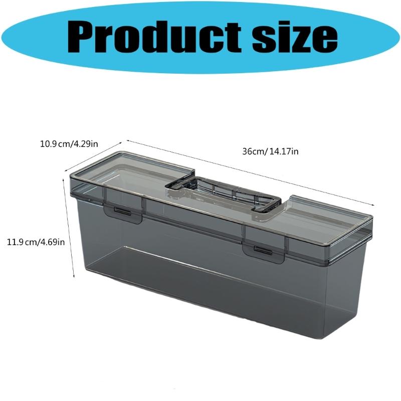Clear Plastic Tool Box With Handle And Multiple Dividers Clear Parts Organizers For Industrial Parts And DIY Projects