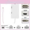 Mini Thunder Bolt Dp To Vga Hdmi Dvi 3in1 Adapter Converter Cable Port Display