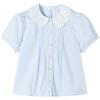 TonLion Women's Lace Collar Short Sleeve Shirt