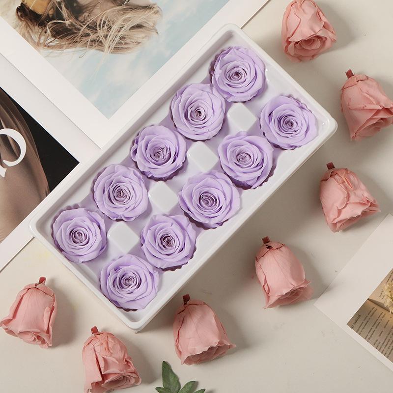 Grade B 3-4 Roses 10 Flowers Dried Flowers Unicorn Valentine's Day DIY Gift Box Material Pack Immortal Flower Bouquet