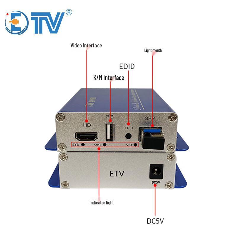 ETVMFHD8104/KVM-4K HDMI KVM Fiber Optic Extender