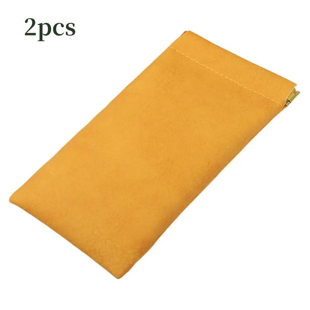2pcs Automatic Closed Sunglasses Case PU Leather Glasses Storage Bag Waterproof Glasses Protective Cover Eyewear Storage Bag