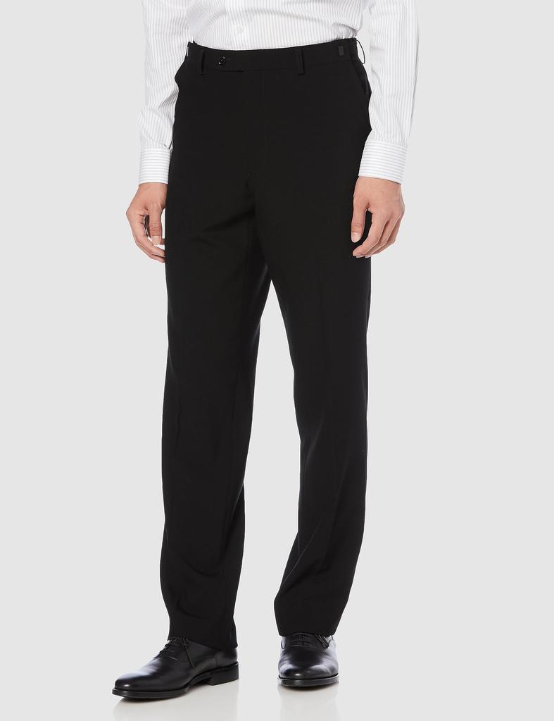 Takakyu Ultra Black Formal Waist Made in Product 110013423100210 Men's Suit, 2-Way Stretch, Adjuster, Water-Repellent, Anti-Static, Japan, 100% Wool,