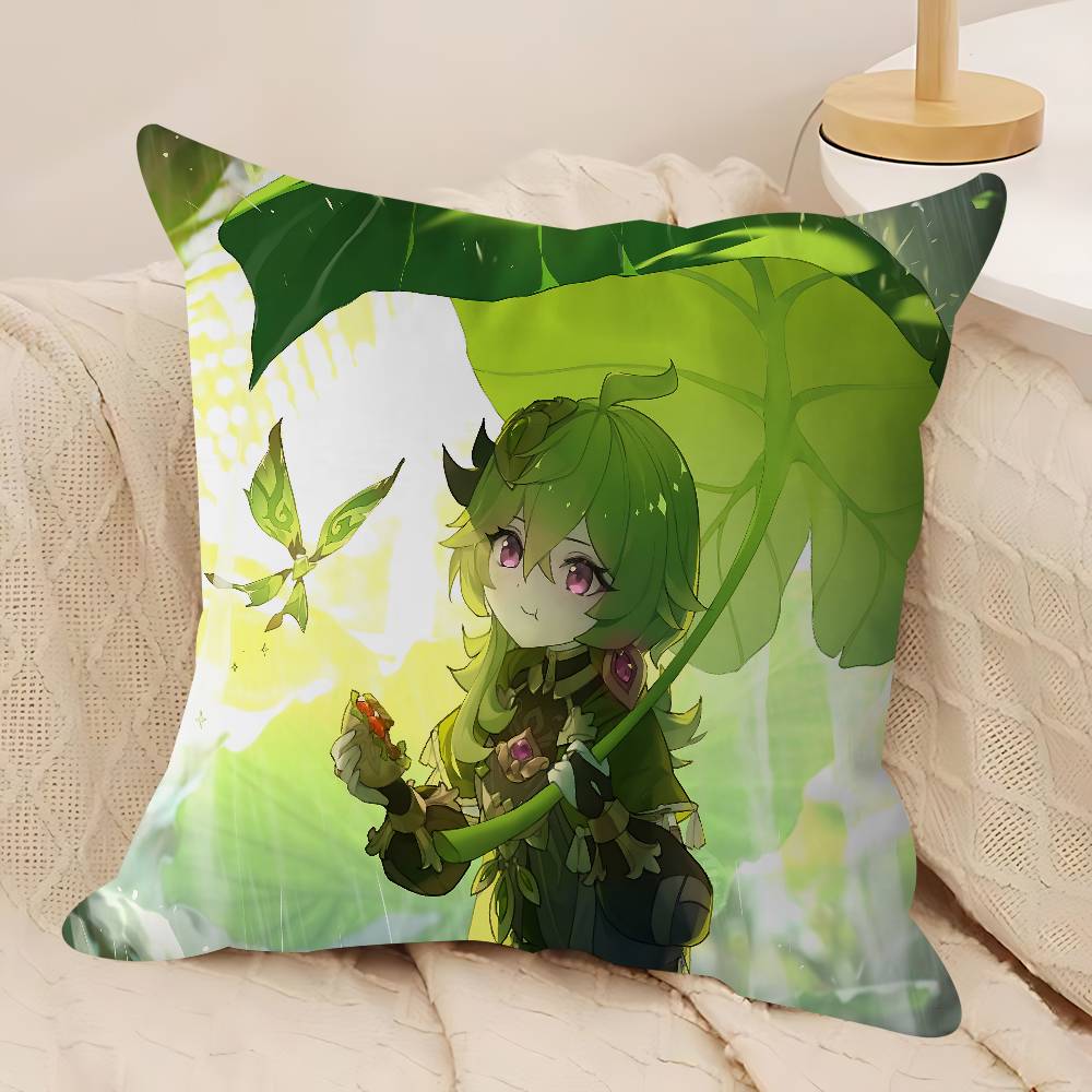Collei Genshin Impact Kuddfodral Kuddöverdrag Vardagsrum Soffa Heminredning Anpassad