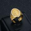 Vintage Cross Jesus Gold Color Stainless Steel Religious Jesus Christ Ring for Men Women Fashion Punk Biker Jewelry Gift