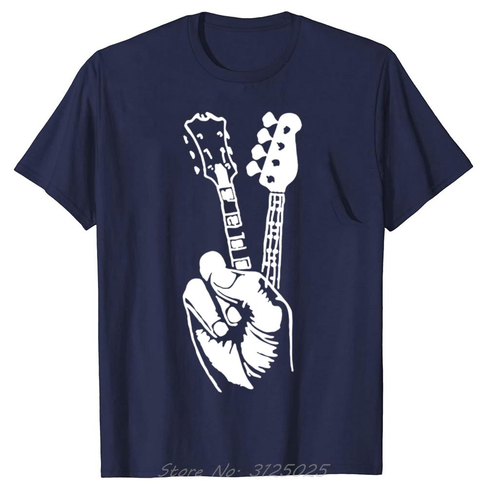 Funny Electric Bass Guitar T-shirt Music Hip Hop Rock T Shirt Musician Guitarist Graphic Short Sleeve Cotton Men Tshirt Tops