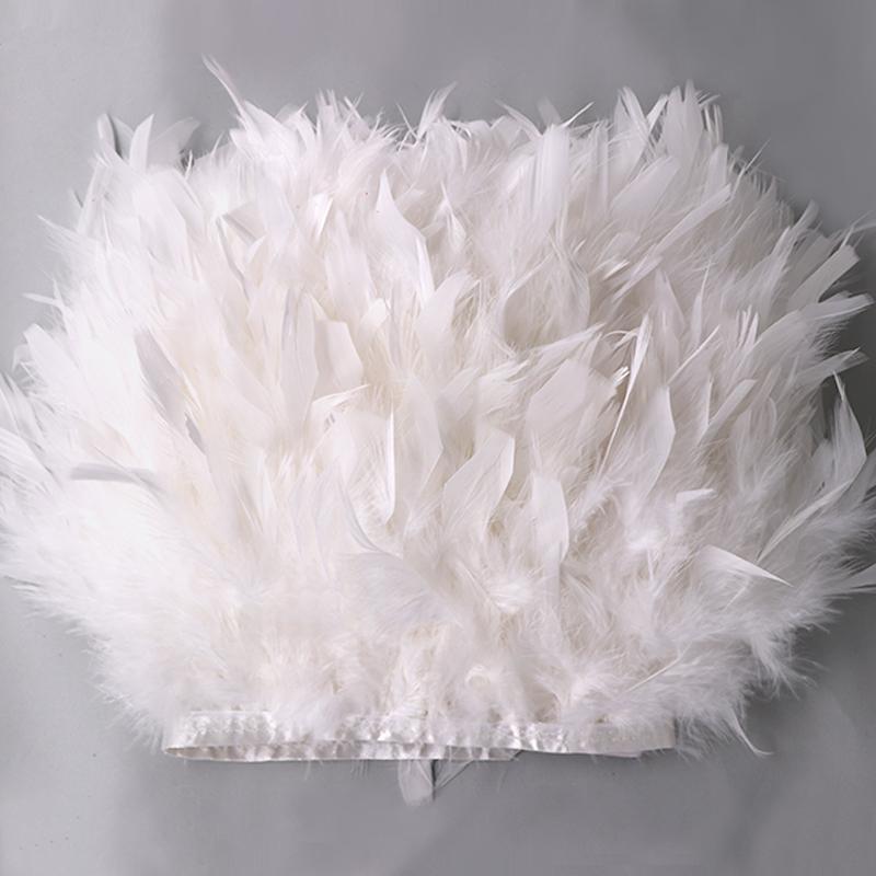 1Meters Natural Turkey Feathers Trim DIY Wedding Marabou Feather Ribbon Crafts Sewing Clothing Party Plume Handmade Home Decor