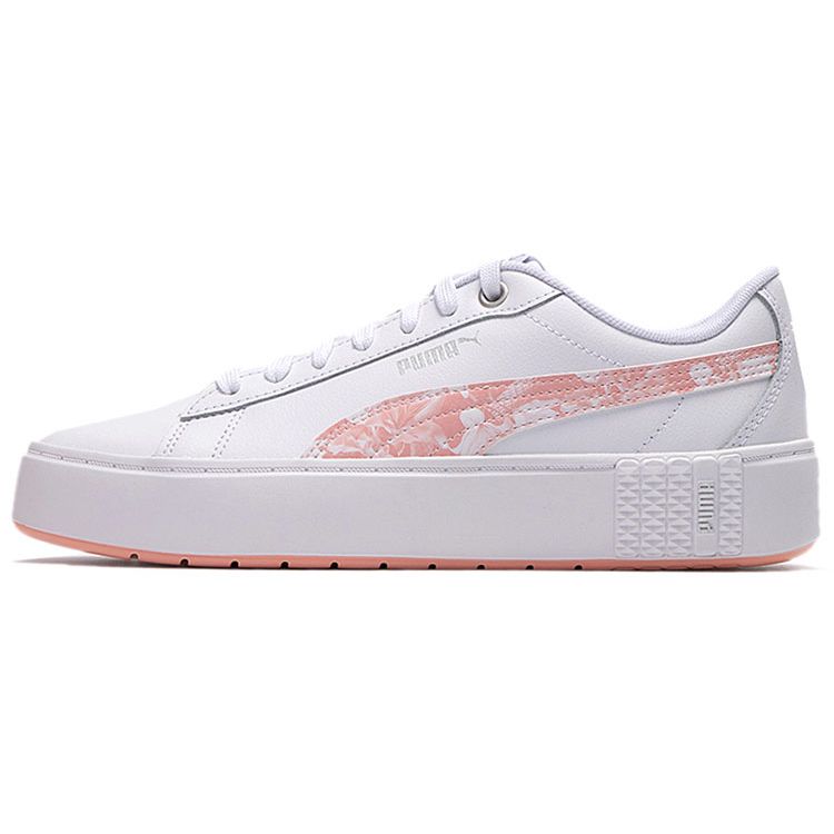 Puma Smash Platform V2 Untamed Su Casual Low-Top Sneakers Women sneakers White Apricot-Pink 368885-01