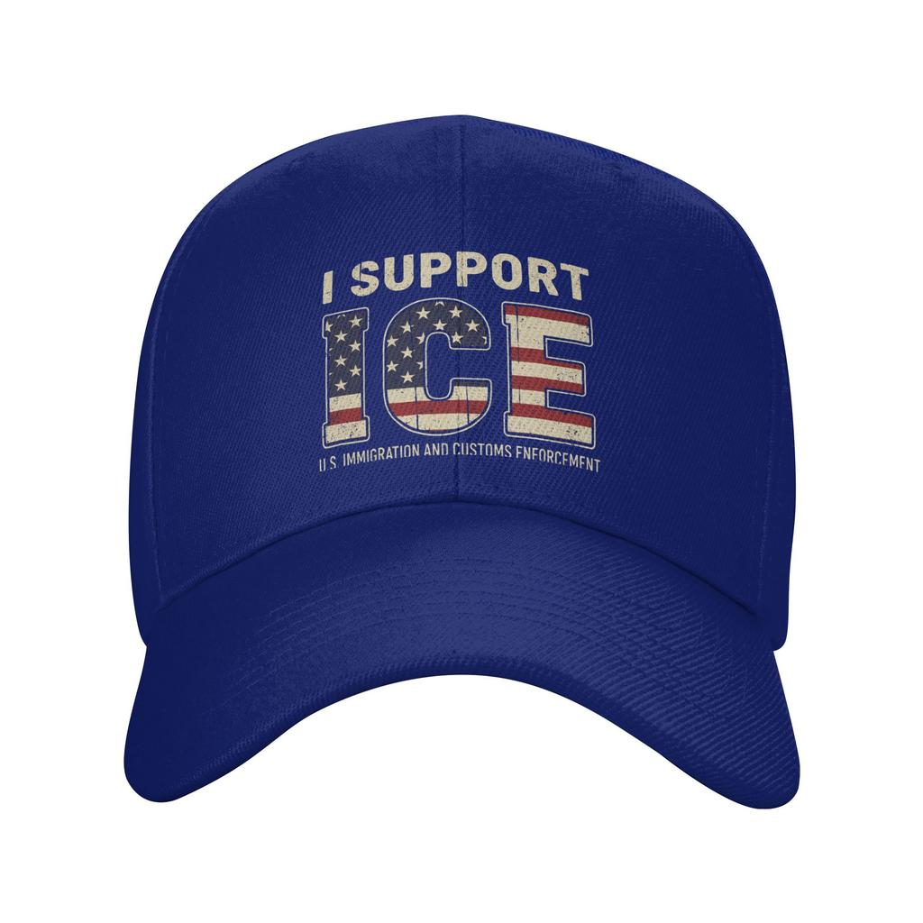 I Support ICE Immigration and Customs EnforceUnisext Vintage Baseball Cap Streetwear Hip Hop Hats Summer Tennis Skate Baseball Caps