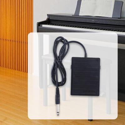 Electric Pianos Keyboards Sustain Pedal 1/4'' 6.35mm Input Plug Universal Non-slip Bottom for