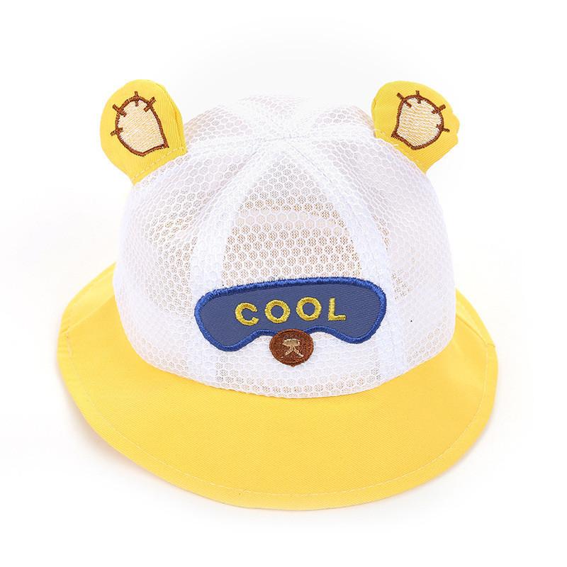 

Toddler Sun Protection Cap With Breathable Nylon Fabric And Cute Cartoon Design For Outdoors