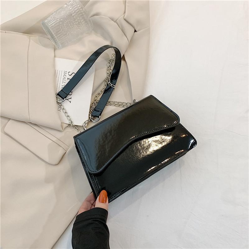 Stylish Casual Shoulder Bag For Women Elegant Simple Crossbody Small Square Bag In Versatile Black White Silver And Fuchsia Colors