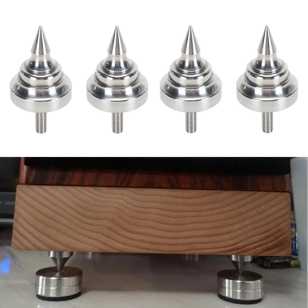 HiFi Speaker Spikes Shockproof Adjustable Stainless Steel Speaker Isolation Spike Feet for Amplifier