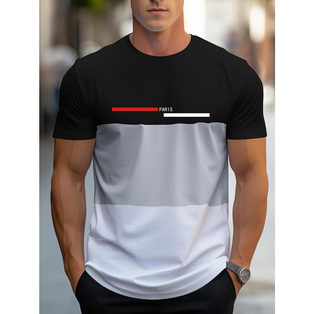 Round neck short sleeved casual sports short sleeved T-shirt top, fashionable summer streetwear