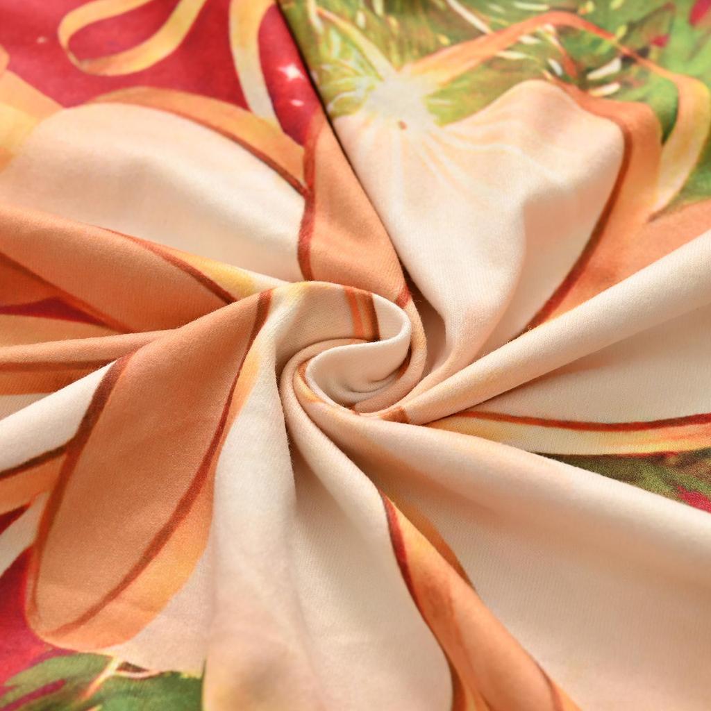 Vánoční potah na sedák Netkaný kreativní Santa Claus perníkový panáček potištěný potah na židli Slavnostní stolování Atmosféra Dekorace Čalounění