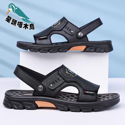2025 Sommer tägliche Strandschuhe Ein-Pedal-Fahren Zwei Sandalen tragen Schuhe für Väter mittleren Alters Hausschuhe