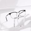 4pcs Classic Retro Half-Rim Magnesium Aluminum Alloy Glasses Set Ideal Gift Simple Style
