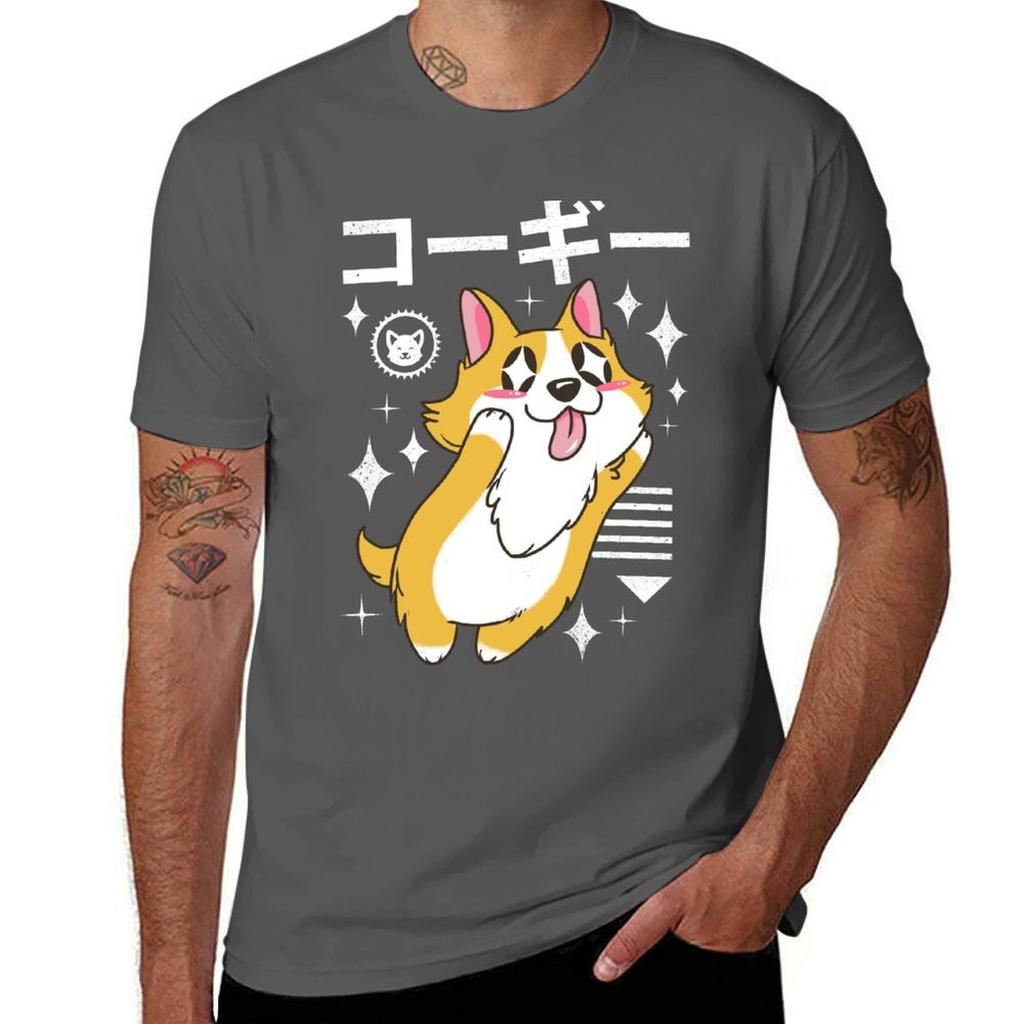 Kawaii Corgi Tshirt Plus Size Outdoor Casual Top