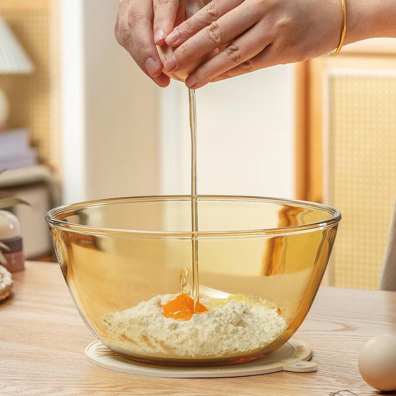 Gnas Hitzebeständige Glas-Rührschüssel mit Deckel