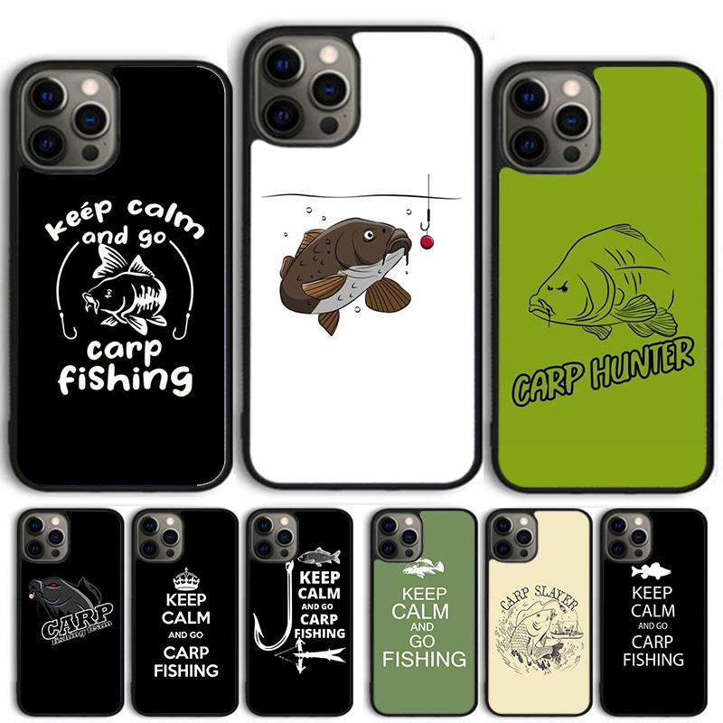 Karpfenfischen Zitate coque Handyhülle für iPhone 17 Air 16 Coque 15 14 12 13 PLUS 11 PRO MAX Cover Funda