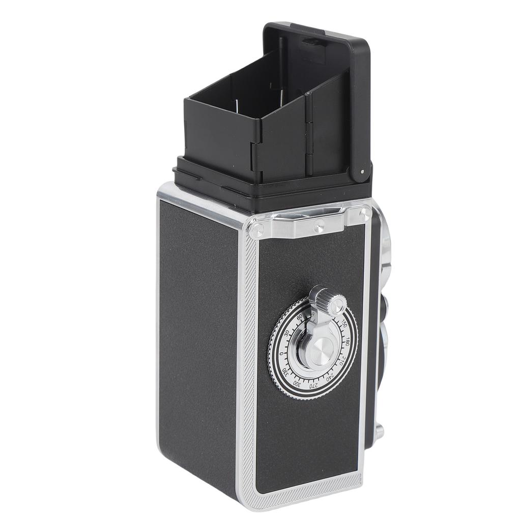 Vintage Miniature Digital Camera Portable TLR Style 1080P FHD Video 12MP Autofocus Video Vlogging Camera Black 128GB