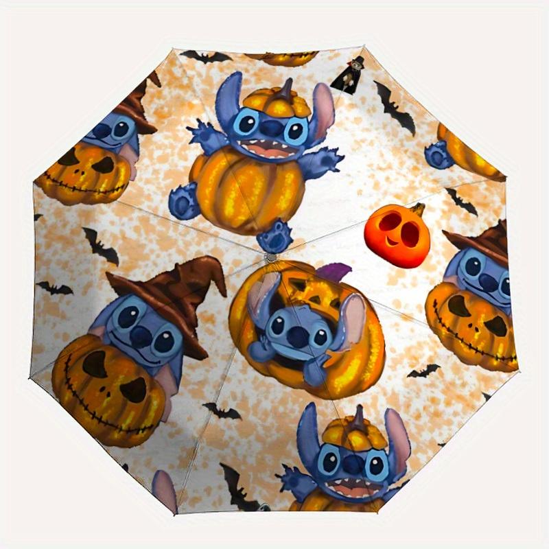 

1pc Stitch Halloween 8-Rib Automatic Folding Umbrella, Portable & Foldable, All-Season Portable Umbrella for Women & Men yy250731161