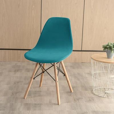 Velvet Fabric Shell Chair Cover Stretch Dining Seat Covers Slipcover Furniture Protector Hotel Home Office Living Room Removable