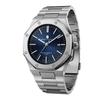 Men's Chronograph Watch Stainless Steel 50M Water Resistant Business Stylish Quartz Analog Date Silver Blue