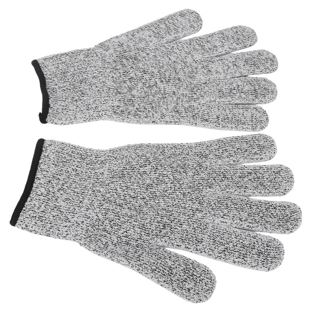 2Pcs Cut Resistant Gloves Level 5 Cutting Labor Gloves Suitable for Kitchen Garden Work Grey