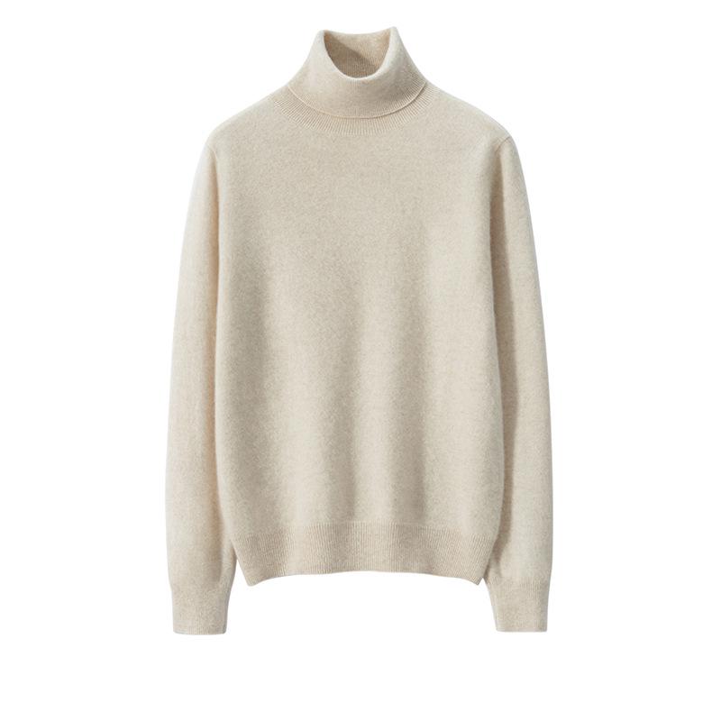 Autumn & Winter Women's Soft Cashmere High Neck Slimming Knitted Sweater