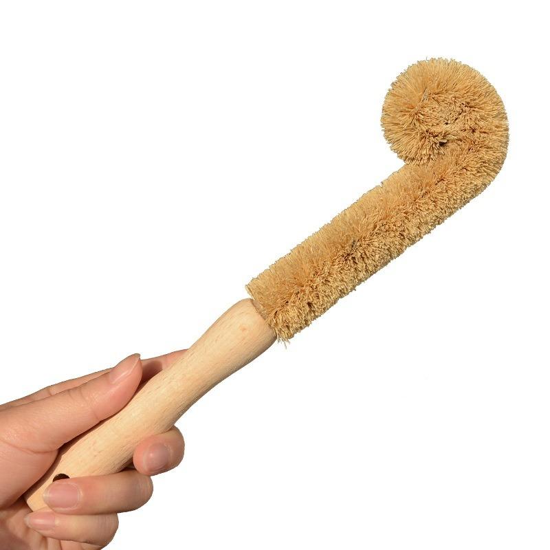 Kitchen Cleaning Brush Natural Coir Brush Hemp Fiber Non-stick Skillet Brush Oil Degreasing Dish Washing Cup Pot Brush