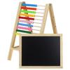 Wooden Double-Sided Magnetic Chalk Board with Abacus + Accessories