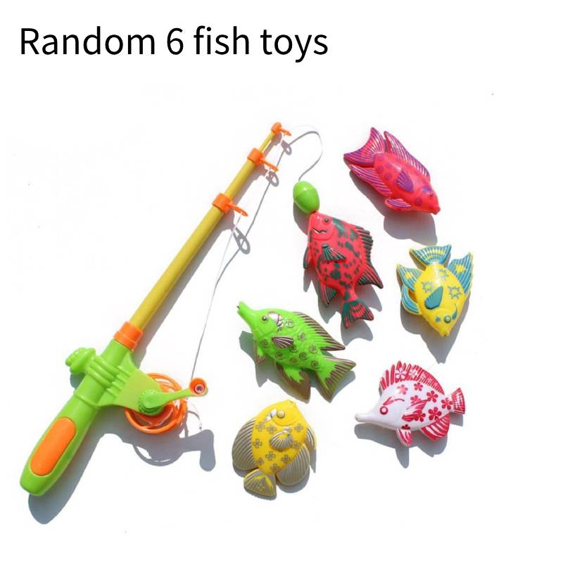 

Игрушечный магнитный набор для рыбалки Детская игра-головоломка Пластиковый материал Удочка 6 Кукол Рыбки