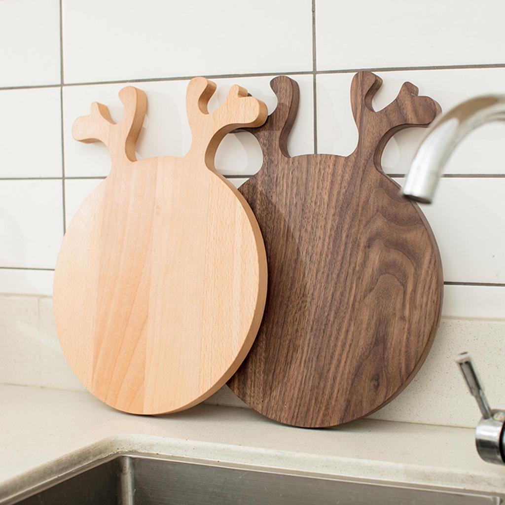 , Baking Tools Chopping Blocks, Snack Tray for Fruits Bread Restaurant - Black Walnut