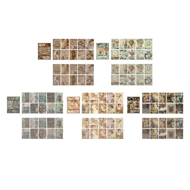 20 Sheets Retro Aesthetic Decorative Paper Scrapbooking Decoration Paper for Journal Notebook Photo Album and Art Craft