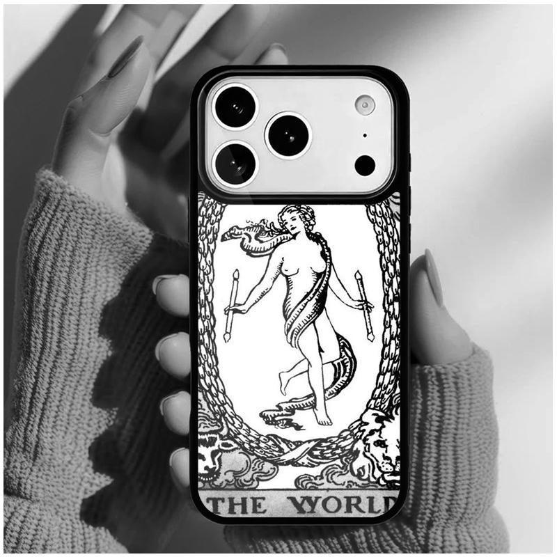 Tarot Card Astrology Sun Moon Phone Case for iPhone 17 Air 16e 15 14 13 Pro Max Back Cover for 12 11 Pro Coque