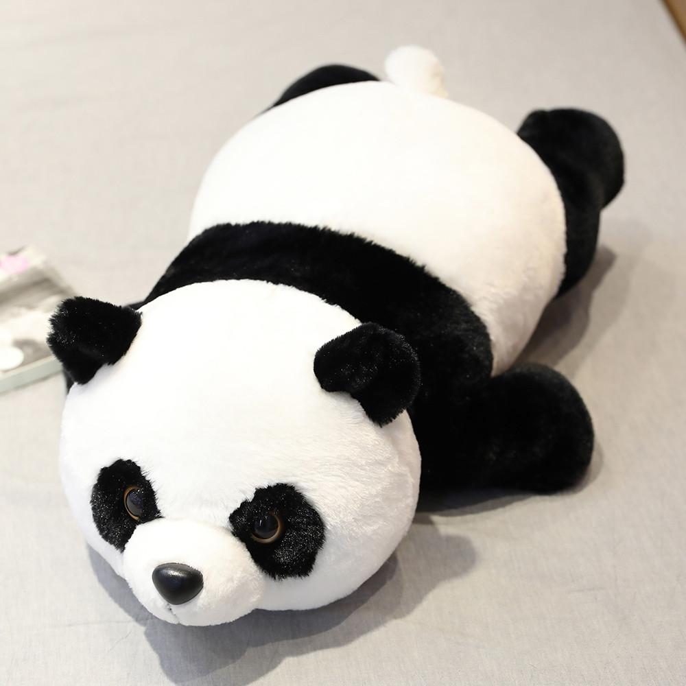 New 50Cm-110Cm Lying Panda Plush Toys Soft Cartoon Animal Black And White Stuffed Doll Sleeping Pillow