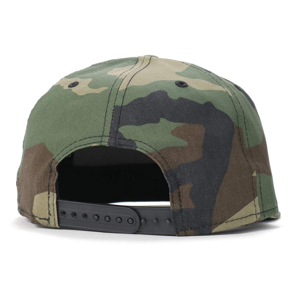 NEW ERA Cap Snapback 9FIFTY FLAT BILL Woodland Camo Camouflage Pattern FREE (New Era) (Size Adjustable)