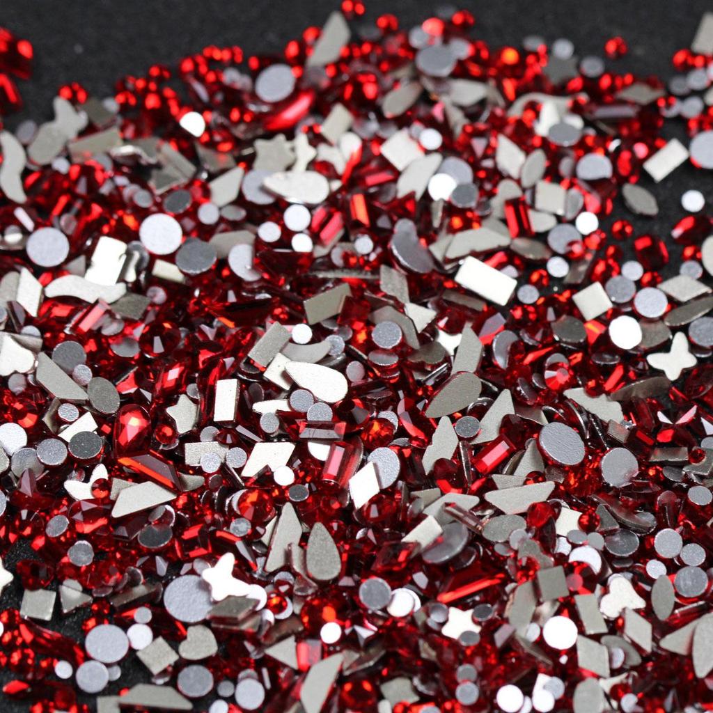 New Year Red Mini & Mixed K9 Rhinestones for Nail Art