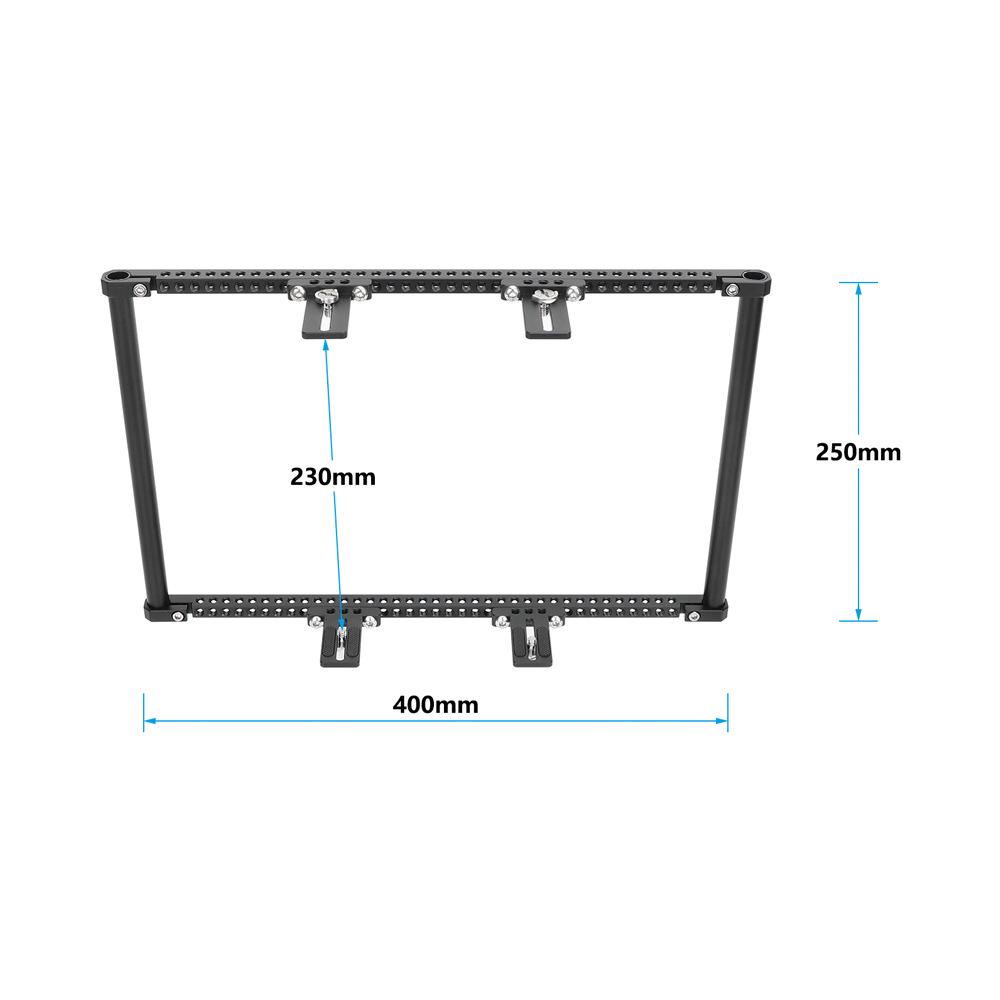 HDRIG Dual-Monitor Director's Cage with Adjustable 1/4" Holes for Mammoth Monitor 3764