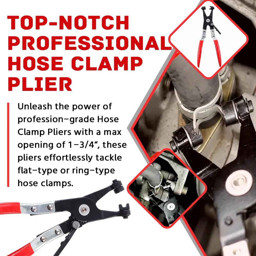 Professional Auto Repair Tools 4PCS Hose Clamp Pliers Car Oil Pipe Separation Pliers Filter Clamp Pliers Labor-Saving Design