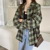 Dames Retro Geruit Overhemd Lange Mouw Met Kraag Knoopsluiting Oversized Geruit Overhemdjas Tiener Meisje Lente Zomer Outfit
