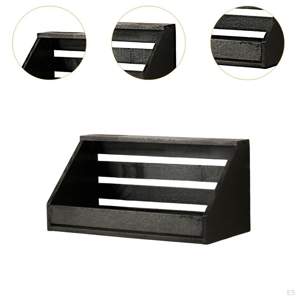 Easy-to-Install Wooden Hanging Shelf, Decorative Floating Wall-Mounted for Bathroom,