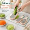 3pcs/set Handheld Vegetable Grater Stackable Ginger Garlic Zester Cheese Grater  Radish Grating
