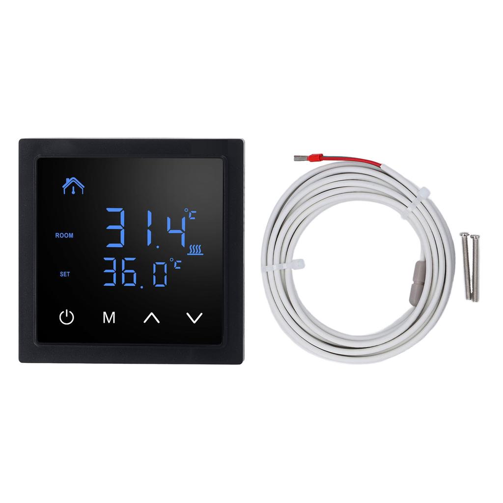Electric Underfloor Heating Thermostat LED Display High Accuracy Anti False Contact Temperature Controller 16A