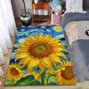 Sunflower and Starry Sky Art Carpet with Van Gogh Style Design Suitable for Use As an Anti-slip for Living Room Bedroom Sofas