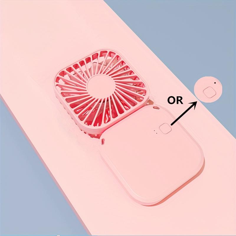 Мини-вентиляторы Портативные ручные маленькие вентиляторы Складные вентиляторы для подвешивания на шею розовый