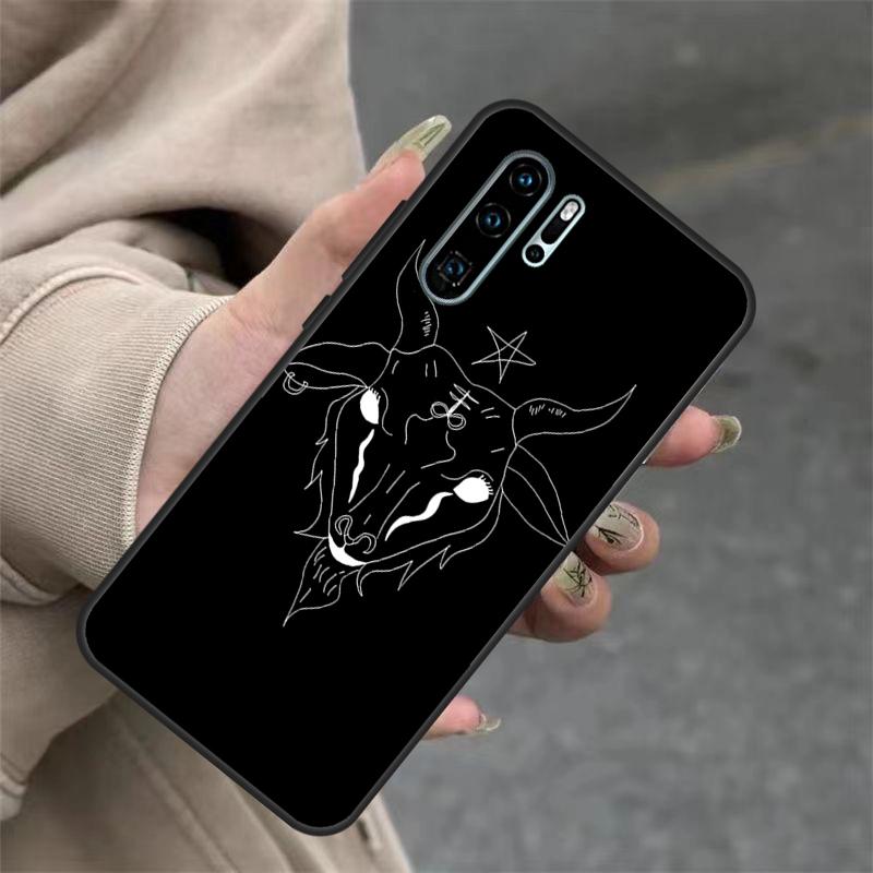 Étui Pentagramme Baphomet Satan Pour Huawei Nova 3i 7i 8i 11i Y60 Y70 Y90 Y61 Y91 10 9 SE 11 Pro P20 P40 P30 Lite Housse