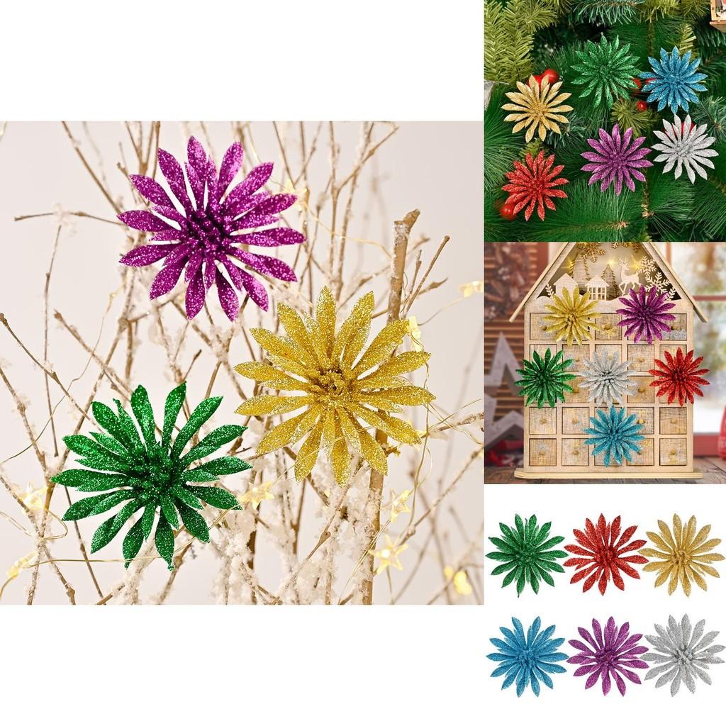 Tree Christmas Colorful Ornaments Set Of Six Realistic Pvc Decorations For Cheer Holiday